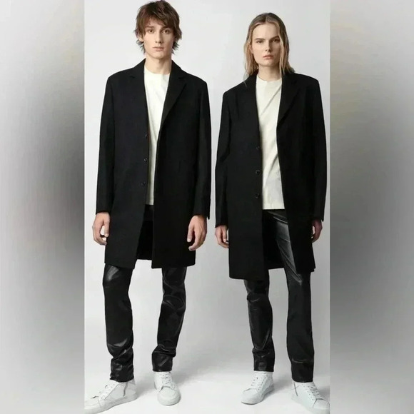 Zadig & Voltaire | Marlyh Wool Coat | Black - Unisex L - Picture 1 of 10